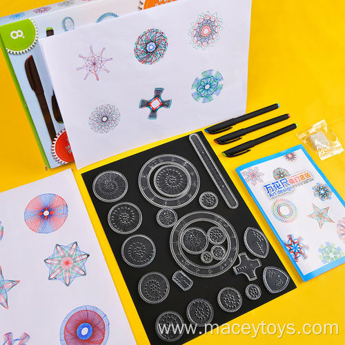 28pcs Kids Craft Drawing Spirograph Geometric Ruler Set